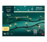Luci di Natale Lumineo Sparkle Lights - 240 Led Soft Gold - Filo Verde da 24 metri