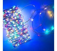 Luci di Natale per Albero 500 Micro LED Cavo Rame Decorazioni Esterno Multicolor 37 Metri modellabile Catena Luminosa addobi casa Giardino terrazze Veranda