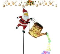 Luci di Natale per Allees,Lampada da terra Babbo Natale Decorazione per esterni - Luci solari su paletto per giardino, per giardino, vialetto, terrazza paesaggio