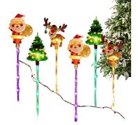 Luci di Natale per esterni, decorazione esterna per giardino, luci di picchetto impermeabili per prato, per, terrazza, balcone, giardino, festa, Halloween, Natale