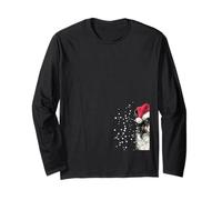 Luci di Natale Shetland Sheepdog Indossa Cappello di Natale Cane Carino Maglia a Manica