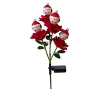 Luci Di Natale Solari Esterni,Picchetti Da Giardino A Rose Per Feste - Ghirlande Luminose Solari Di Natale Esterno Impermeabile,Per Terrazza Giardino Veranda Prato Vialetto Ingresso Paesaggio Parte