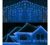 Luci di Natale tenda luminosa natalizia da esterno 380 led Blu + Bianco 10 MT [EEK: A+++]
