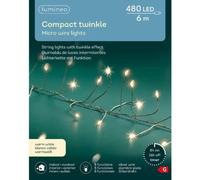 Luci di Natale twinkle 480 micro led 6 mt Bianco Caldo
