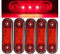 Luci di Posizione per Auto, 10 Pezzi 3 LED Indicatori di Direzione per Auto Indicatori di Direzione Laterali per Auto 12V 24V (Rosso)