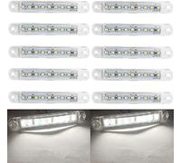 Luci di Posizione per Auto, 10 Pezzi Indicatori di Direzione per Auto Indicatori di Direzione Laterali per Auto 9SMD LED 12V (Bianca)