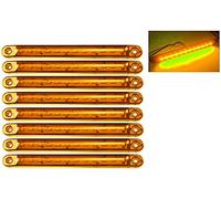 Luci di Posizione per Auto, 10 Pezzi Indicatori di Direzione per Auto Indicatori di Direzione Laterali per Auto 12SMD LED 24V (Giallo)