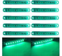 Luci di Posizione per Auto, 10 Pezzi Indicatori di Direzione per Auto Indicatori di Direzione Laterali per Auto 9SMD LED 12V (Verde)