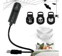 Luci di proiezione di Halloween - 3 modalità di riflettore magnetico per Halloween, lampada USB LED con stampa di palma con teschio e fantasma, rotazione a 360 gradi, per cortile anteriore e interno