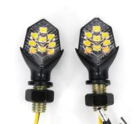 Luci di svolta della motocicletta universale Indicatori LED da 10 mm lampada lampeggiabile compatibile con la maggior parte delle bici.(1069 Clear)
