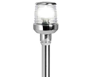 LUCI DI VIA ASTA LUMINOSA 360° "CLASSIC" 60 CM IN INOX E BASE ACCIAIO 12V -