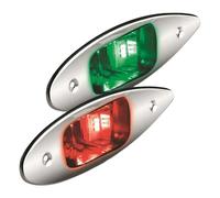 COPPIA FANALI LUCI DI VIA A LED BASSO CONSUMO IN ABS BIANCO BARCA FINO A 12MT