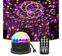 Luci Discoteca, Gomifie Palla da Discoteca 54 LEDs con Audio a Ritmo di Musica, Luce Discoteca con 3 Modalità Attivate dal Suono/Telecomando/Semovente per DJ, Casa, Natale, Bar e Festa