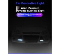 Luci Diurne A LED Alimentate Con Vento Per Auto E Moto Con ABS Eurowagens