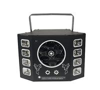 Luci Dj, DJ Disco LED 4 IN 1 Effetto luce da palcoscenico Bee Eye UV Black Light Strobe Party Wedding Holiday Event Sound Activated Lamp per Palcoscenico Discoteche Bar DJ(No Remote)