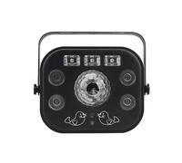 Luci Dj, Luci da festa 5IN1 Pattern di effetti RGBW LED Stage Strobe Lamp DJ Disco Magic Ball UV Black Light for KTV Party Bar Compleanno per Palcoscenico Discoteche Bar DJ(With Remote)