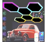 Luci Esagonali RGB LED Da Garage Con Bluetooth E Telecomando Illuminazione Con Modalità Musica 358 Tipi Di Effetti Per Palestra, Bar, Sala Giochi, Garage, Arredamento Per Seminterrato