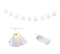 Luci fantasma - Batteria a luce fantasma a funzionamento | Lights a corda Ghoost impermeabile | Lights Up Ghoost Garland | Batteria con lampada a stringa operata per il mantello da esterno del