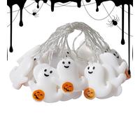 Luci Fantasma Di Zucca Decorative | Ghirlanda Luminosa LED Alimentata A Batteria | Luci Di Zucca Fantasma Esterni Con 10 Lampadine | Luci D'atmosfera Multifunzione T Per