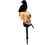Luci fantasma per chiodare, decorazione Halloween con corvi luminosi in resina - decorazione interna esterna giardino festa sentiero