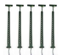 Luci ferroviarie modello 5 Pack per scala N Gauge con sorgente luminosa a LED, albero reticolo metallico, funziona a 3V e include resistori in serie per 12 16V trasformatore uso