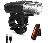 Luci for bicicletta ricaricabile USB 4 Modalità luminosa Luci a ciclo impermeabile IPX4 e luce posteriore libera, Super Bright Mountain Bike Lights si adatta a tutte le biciclette, montagna, strada