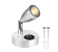 Luci For Camper USB, Lampada Da Lettura Interna, Comodino A LED, Applique Parete For 3 W, Faretti Girevoli, For E Barche(2Pcs,Warm White)