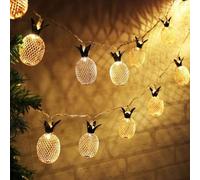 Luci Geometriche della Stringa 3m 20led Luci della Stringa di Fata in Metallo Geometriche in Oro Rosa Luci delle Fate A Batteria, Rose Gold, Pineapple