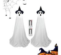 Luci Ghost - Illumina figure fantasma, decorate a distanza | 2 pezzi di grandi liquori luminosi per il giardino all'aperto