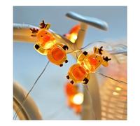 Luci Giardino, luci Natalizie a Forma Renna, Decorazioni Natalizie a LED, luci fatate in Filo Rame Bianco Caldo, Ornamenti a Tema Natalizio, Lampada Ambientale Feste, Camera Letto, Patio