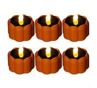 Luci impermeabili all'aperto del tè della zucca, candele alimentate solari di Halloween per la decorazione di sera
