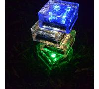 Luci in mattoni cubo led solari da esterno per giardino percorso terrazzo e cort