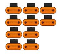 Luci Indicatore Laterale LED Arancione Ambra Oval X10 12-24V Neon Con Staffa 10