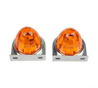 Luci Indicatrici LED 12V-24V per ambra per Truck Luci Indicatrici | Design a per stella anguria, installazione diretta, include staffe metalliche, ideale per camion(Yellow)