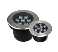 Luci Interrate - Lampada da Giardino A LED, Faretto da Pavimento, Faretti da Terra in Acciaio Inossidabile da 12 V, Faretto da Incasso per Esterni Impermeabile IP67(White,9W)