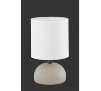 LUCI LAMPADA DA TAVOLO BASE CERAMICA MEZZA SFERA CAPPUCCINO PARALUME BIANCO H. 23CM D. 14CM ATTACCO E14