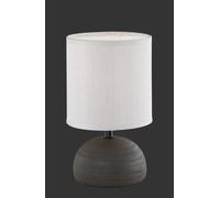 Lampada tavolo LUCI R50351026 base marrone paralume bianco