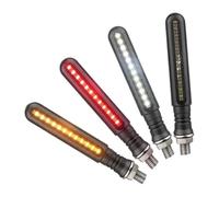 Luci Lampeggianti Motociclette Indicatori Di Direzione Universali Moto Luce Svolta Anteriore Posteriore 10 Mm Bianca Ambra Rossa Freno 12 V(2x White and 2x Red)