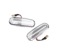 Luci Laterali Auto Lampada Indicatori Direzione 2 Pezzi Per Fiat Per Abarth Per Punto Per Doblo Per Fiorino Indicatori Direzione A LED Dinamici Luce Posizione Laterale(Dynamic Crystal)