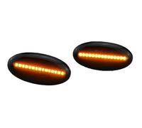 Luci Laterali Auto Lampada Indicatori Direzione 2PCS Per Mazda 2 3 5 6 Per Bt-50 Per Mpv 2006-2010 Dinamico Lampeggiatore Ripetitore Lampeggiante Lampada Indicatore Laterale Luci(Smoked Type)