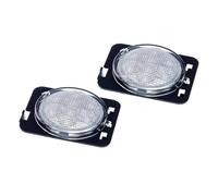 Luci Laterali Auto Lampada Indicatori Direzione Per Jeep Per Wrangler Per JK 2007-2017 Parafango Anteriore Luce Di Posizione Laterale Luci Di Direzione A LED(Clear Lens Amber)