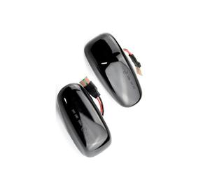 Luci Laterali Compatible with Benz for C-Class W202 1994-1997 for CLK-Class W208 1997-2000 Car Side Marker Turn Signal Lights Blinker Lamp(Crystal white)