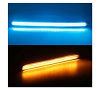 Luci Laterali Per Auto Per I Fari Delle Auto Che Scorrono Indicatori Direzione Gialli Luci Diurne Guida 2 Pezzi 12 V DRL Strisce Luce Marcia Diurna Car Styling(Ice blue yellow,15.5cm)