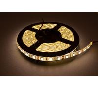 LUCI LED 5050 STRISCIA RULLO 5 METRI BIANCO CALDO NO IMPERMEABILI