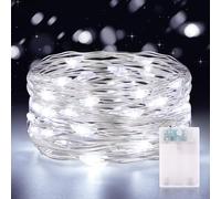 Luci LED a Batteria, 5M 50 LED Catene Luminose Lucine con Timer, Catene Luminose Luci a Stringa Impermeabile per Natale Matrimonio Decorative Festa Interno