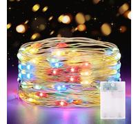 Luci LED a Batteria, 5M 50 LED Catene Luminose Lucine con Timer, Catene Luminose Luci a Stringa Impermeabile per Natale Matrimonio Decorative Festa Interno