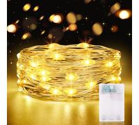 Luci LED a Batteria Luci Con Timer, 3 Metri 30 LED Decorative, Impermeabile Stringa Luminosa per Natale, Matrimonio, Festa, Interno, Letto, Camera