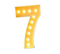 Luci LED Con Numeri Da 0 A 9, Lampade Palloncini Decorativi For Decorazioni Di Compleanno, Feste In Casa(Number 7,120cm/4ft)
