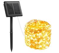 Luci LED con pannello solare - 20m (200 lampadine LED) - Bianco caldo KP36358