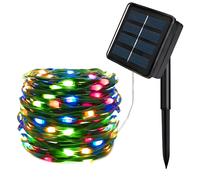 Luci LED con pannello solare - 20m (200 lampadine LED) - Multicolore